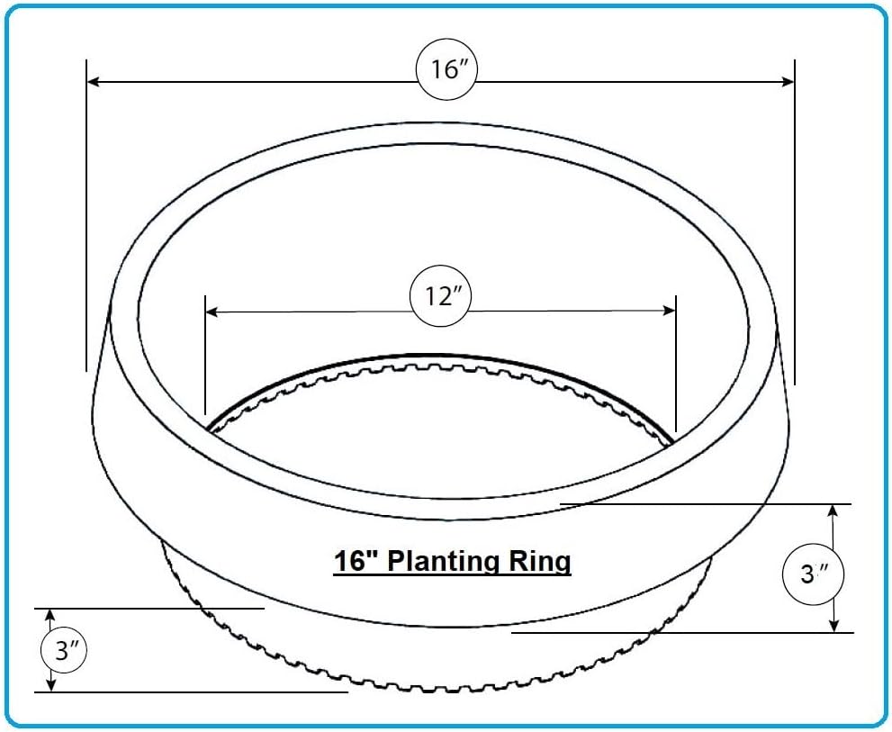 6-Pack 24-inch Tree Planting Rings – Deep Root Watering Basin & Edging.