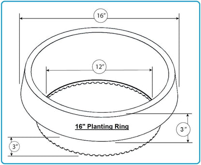 6-Pack 24-inch Tree Planting Rings – Deep Root Watering Basin & Edging.