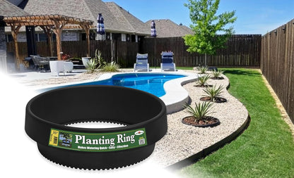 6-Pack 24-inch Tree Planting Rings – Deep Root Watering Basin & Edging.