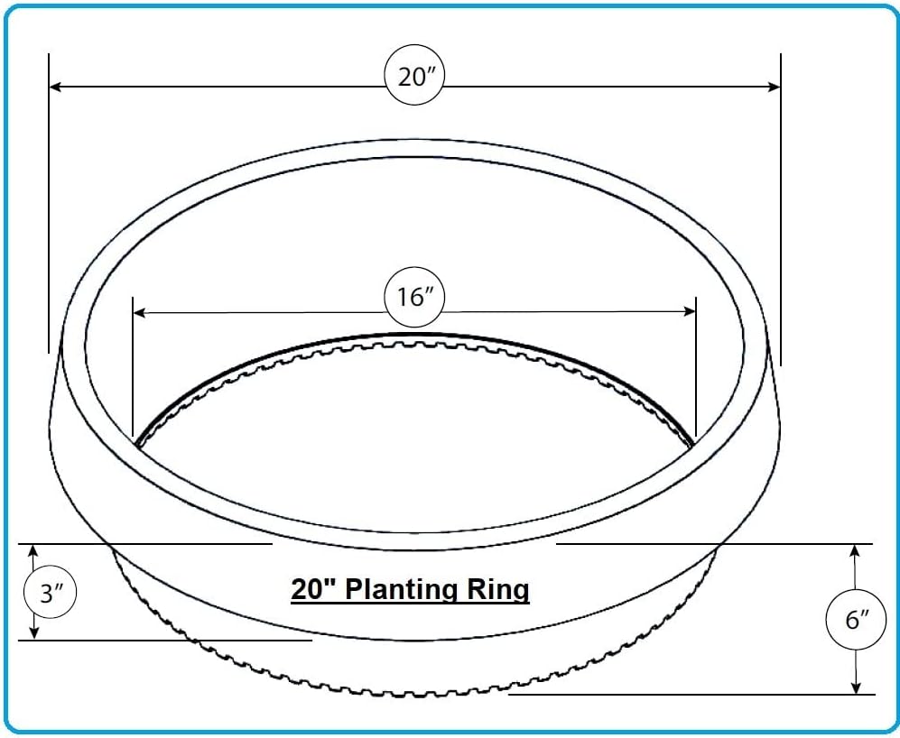 6-Pack 24-inch Tree Planting Rings – Deep Root Watering Basin & Edging.