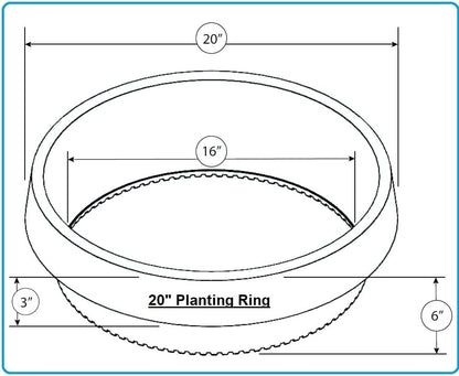 6-Pack 24-inch Tree Planting Rings – Deep Root Watering Basin & Edging.