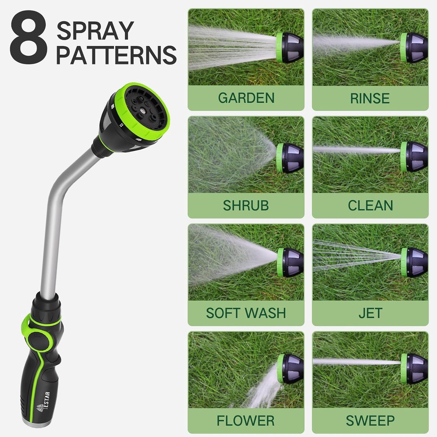 Watering Wand Heavy Duty,15-Inch Long Hose Nozzle Sprayer