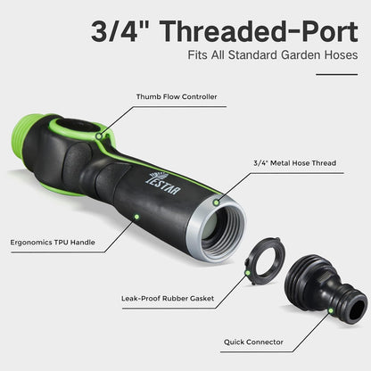 Watering Wand Heavy Duty,15-Inch Long Hose Nozzle Sprayer