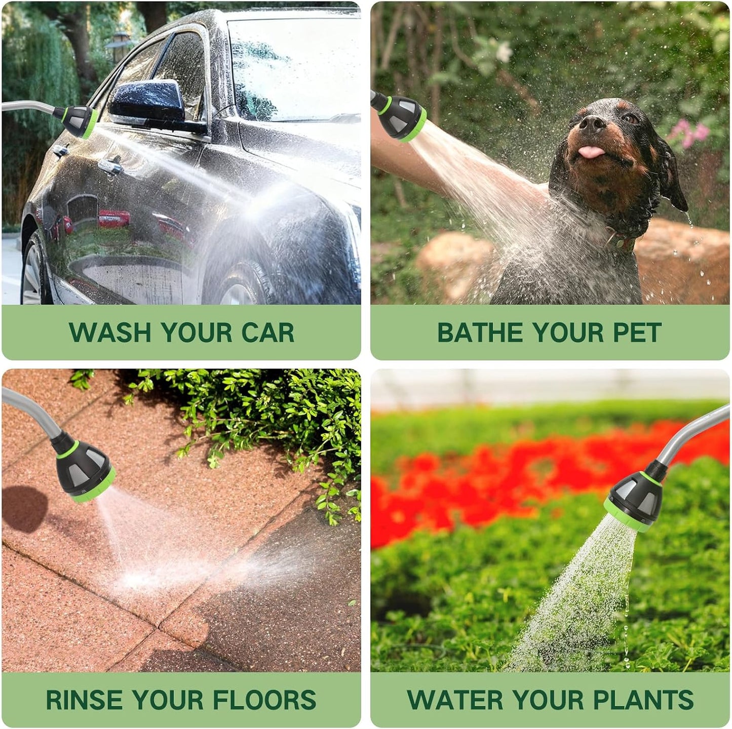 Watering Wand Heavy Duty,15-Inch Long Hose Nozzle Sprayer