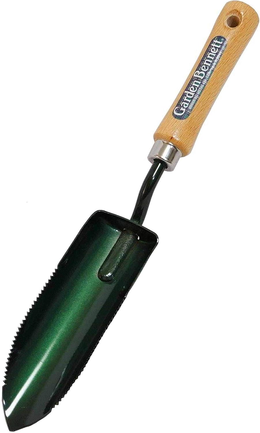 Soil Scoop Garden Tool, Large Loose Soil Scooper Tool for Transplanting and Gardening, Heavy Duty Japanese Steel Balde, Wood Handle, Made in Japan