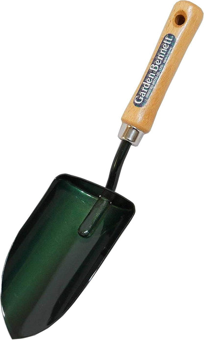 Soil Scoop Garden Tool, Large Loose Soil Scooper Tool for Transplanting and Gardening, Heavy Duty Japanese Steel Balde, Wood Handle, Made in Japan