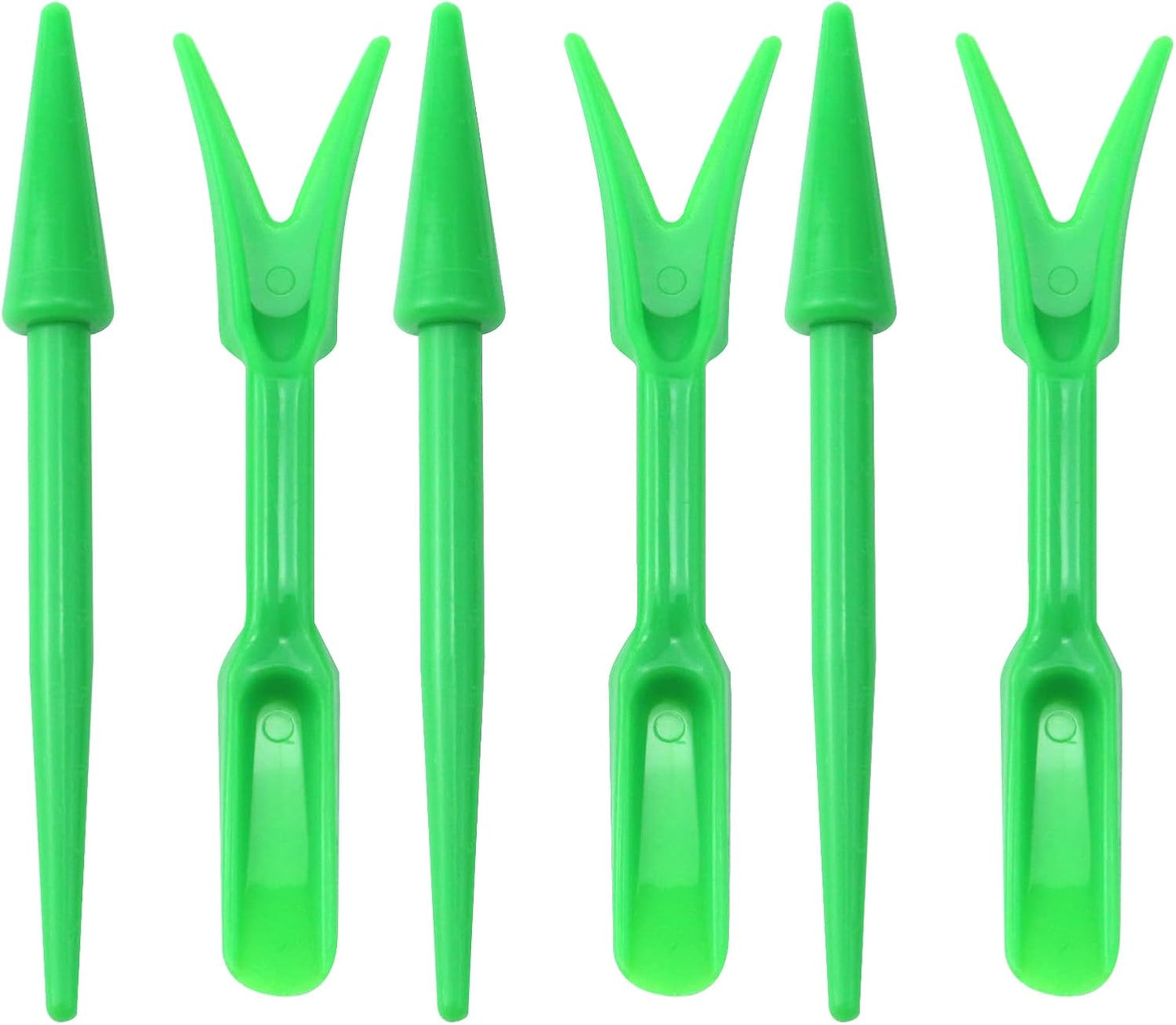 Mini Garden Hand Succulent Transplanting Tools,Set of 6,Green