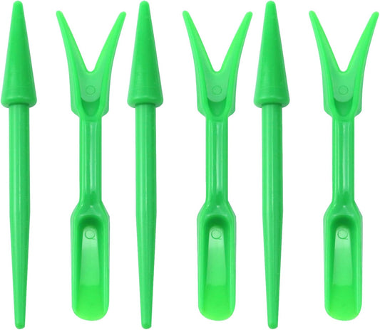 Mini Garden Hand Succulent Transplanting Tools,Set of 6,Green