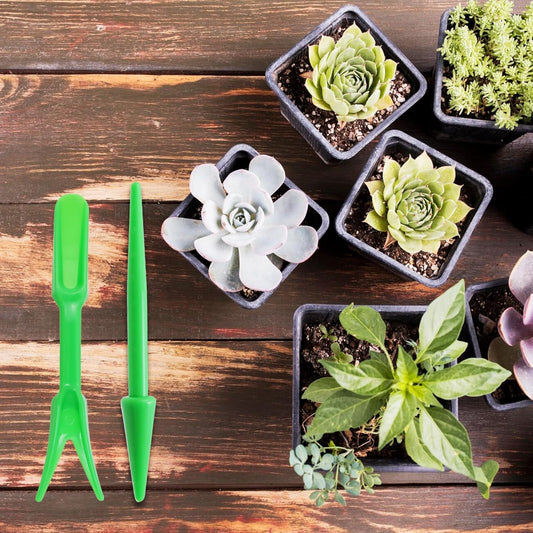 Mini Garden Hand Succulent Transplanting Tools,Set of 6,Green