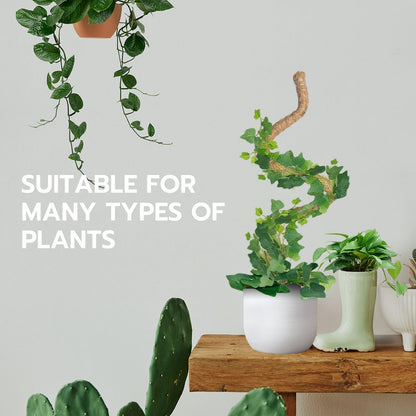 Bendable Moss Pole for Plants 47 Inch, Monstera Plant Support Stake with 7mm Aluminum Core, Coconut Coir Climbing Pole for Monstera Pothos Philodendron, Complete Kit with Ties & Rope