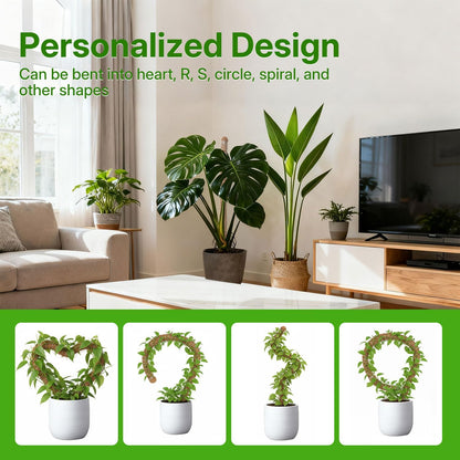 Bendable Moss Pole for Plants 47 Inch, Monstera Plant Support Stake with 7mm Aluminum Core, Coconut Coir Climbing Pole for Monstera Pothos Philodendron, Complete Kit with Ties & Rope