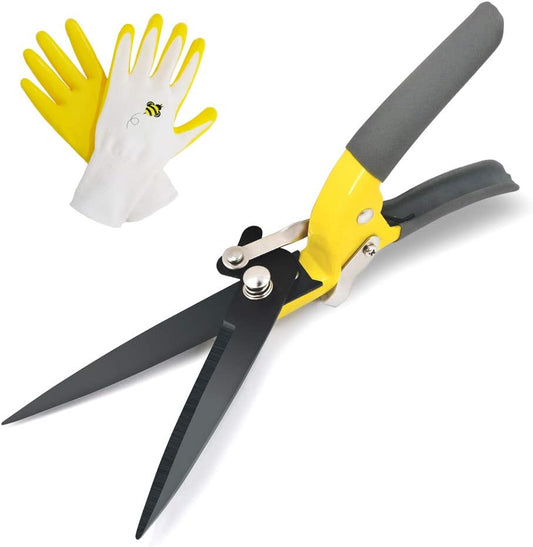 Sharp Grass Shears, Grass Clippers Handheld, Manual Grass Cutter Edging Shears for Lawn Garden