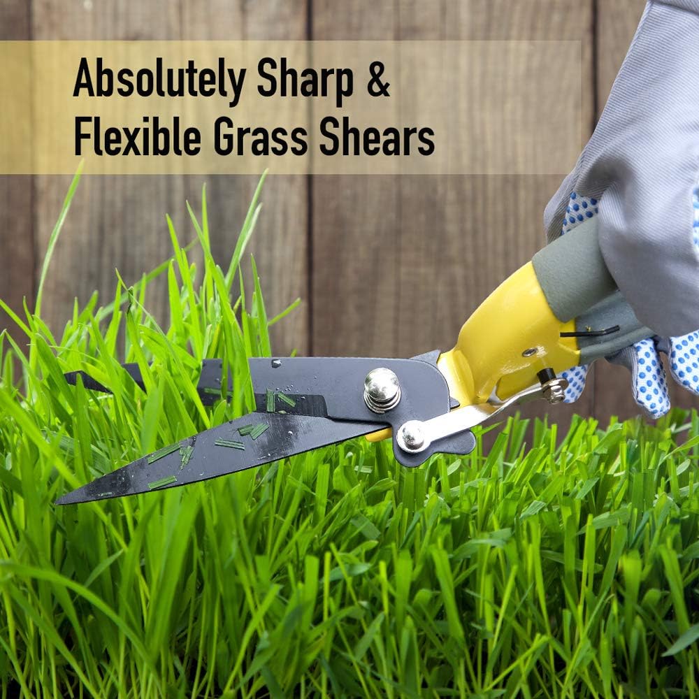 Sharp Grass Shears, Grass Clippers Handheld, Manual Grass Cutter Edging Shears for Lawn Garden