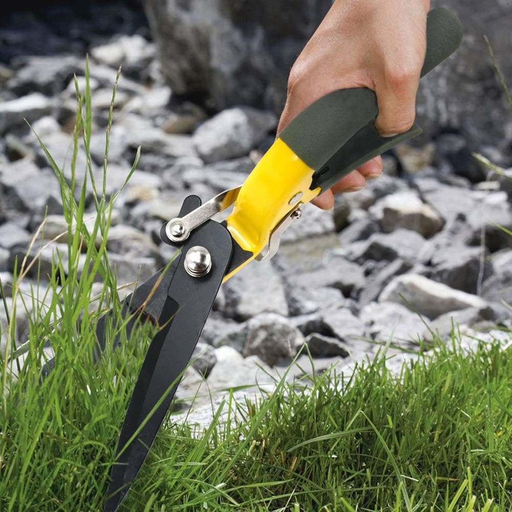 Sharp Grass Shears, Grass Clippers Handheld, Manual Grass Cutter Edging Shears for Lawn Garden