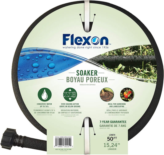 WS5850 5/8-Inch x 50-Foot Weep & Soak Garden Soaker Hose, Black