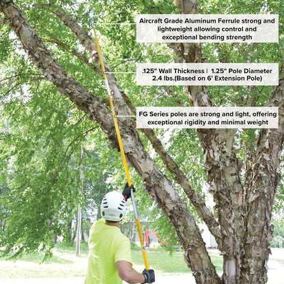 FG-6-2PK FG-Series 6-Foot Fiberglass Extension Pole for Pole Saw or Pruner Head 2-Pack