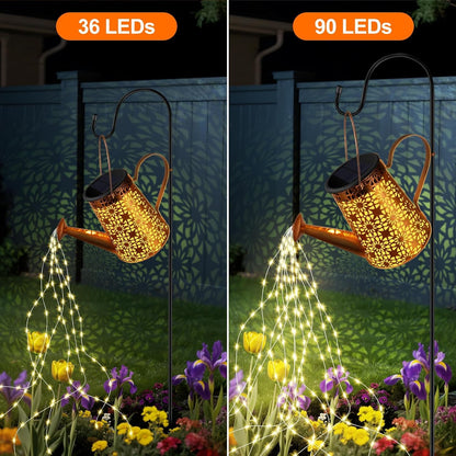 2PCS Solar Watering Can with Lights, Solar Lights Outdoor
