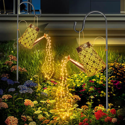 2PCS Solar Watering Can with Lights, Solar Lights Outdoor