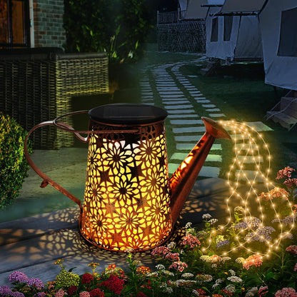 2PCS Solar Watering Can with Lights, Solar Lights Outdoor