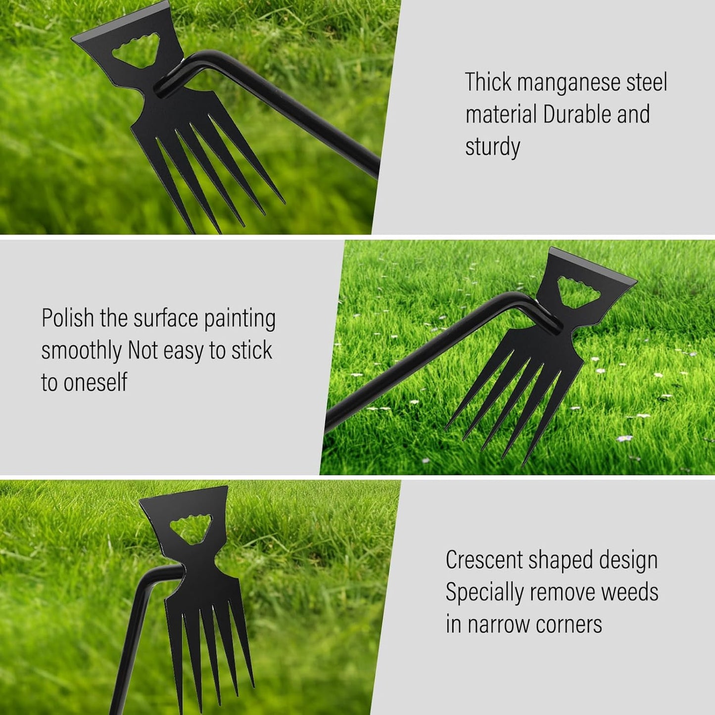 Weed Remover Tool,New Durable Garden Weeding Tools,Portable Garden Weeder Tool for Vegetable Gardening Backyard Farm Planting & Weeding (Black Handle)