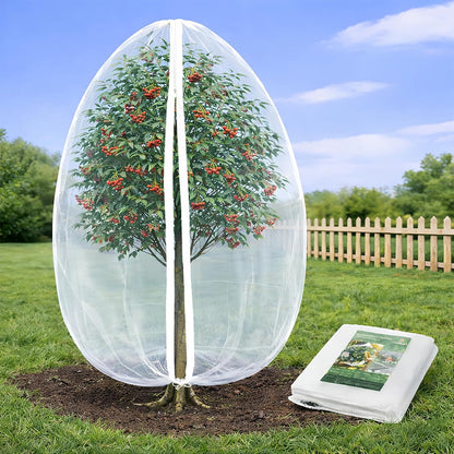 2-Pack 4 x 6 ft Garden Netting Bags with Zipper and Drawstring