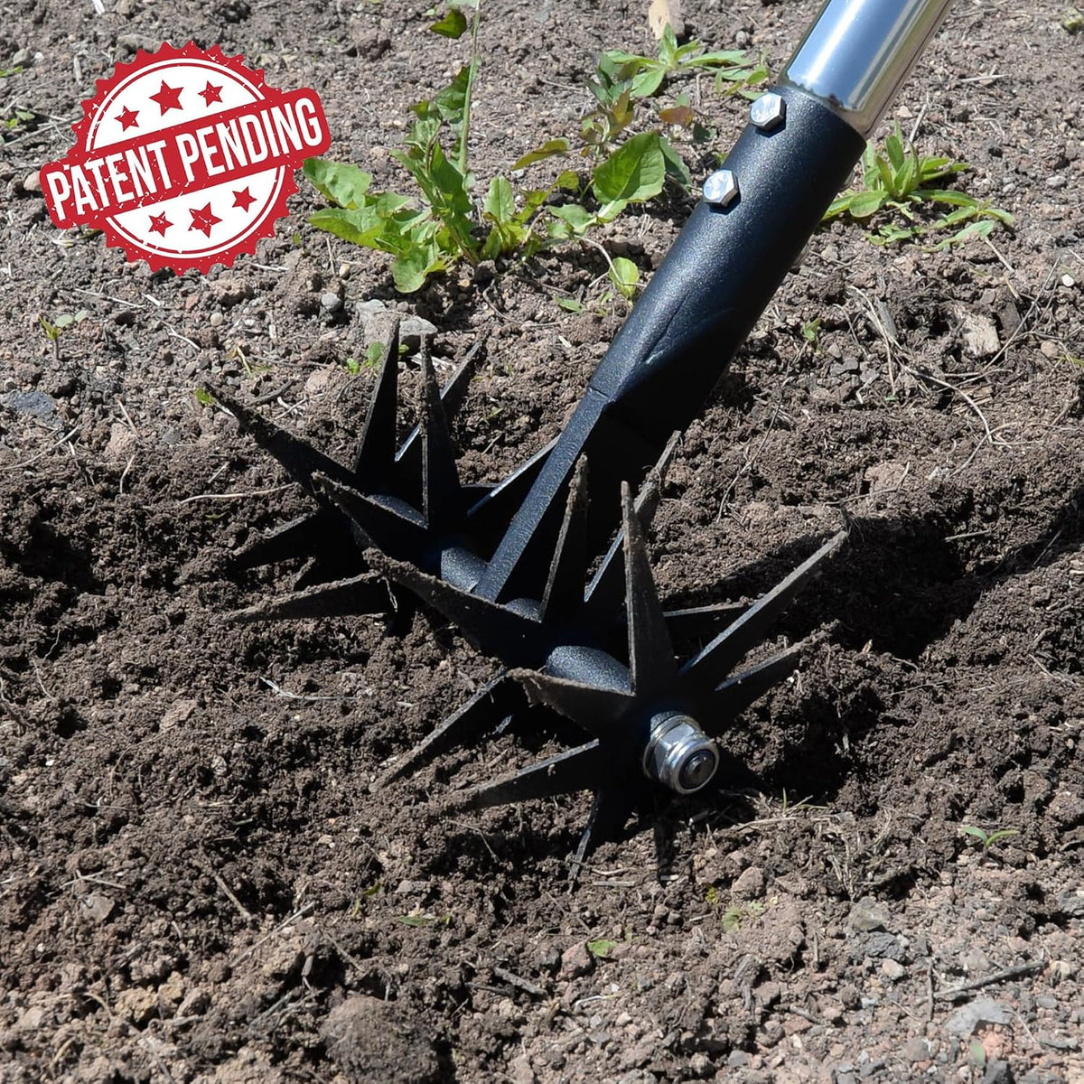 66in Rotary Cultivator Garden Tool with Tempered Spring Steel Tines