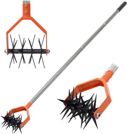 66in Rotary Cultivator Garden Tool with Tempered Spring Steel Tines