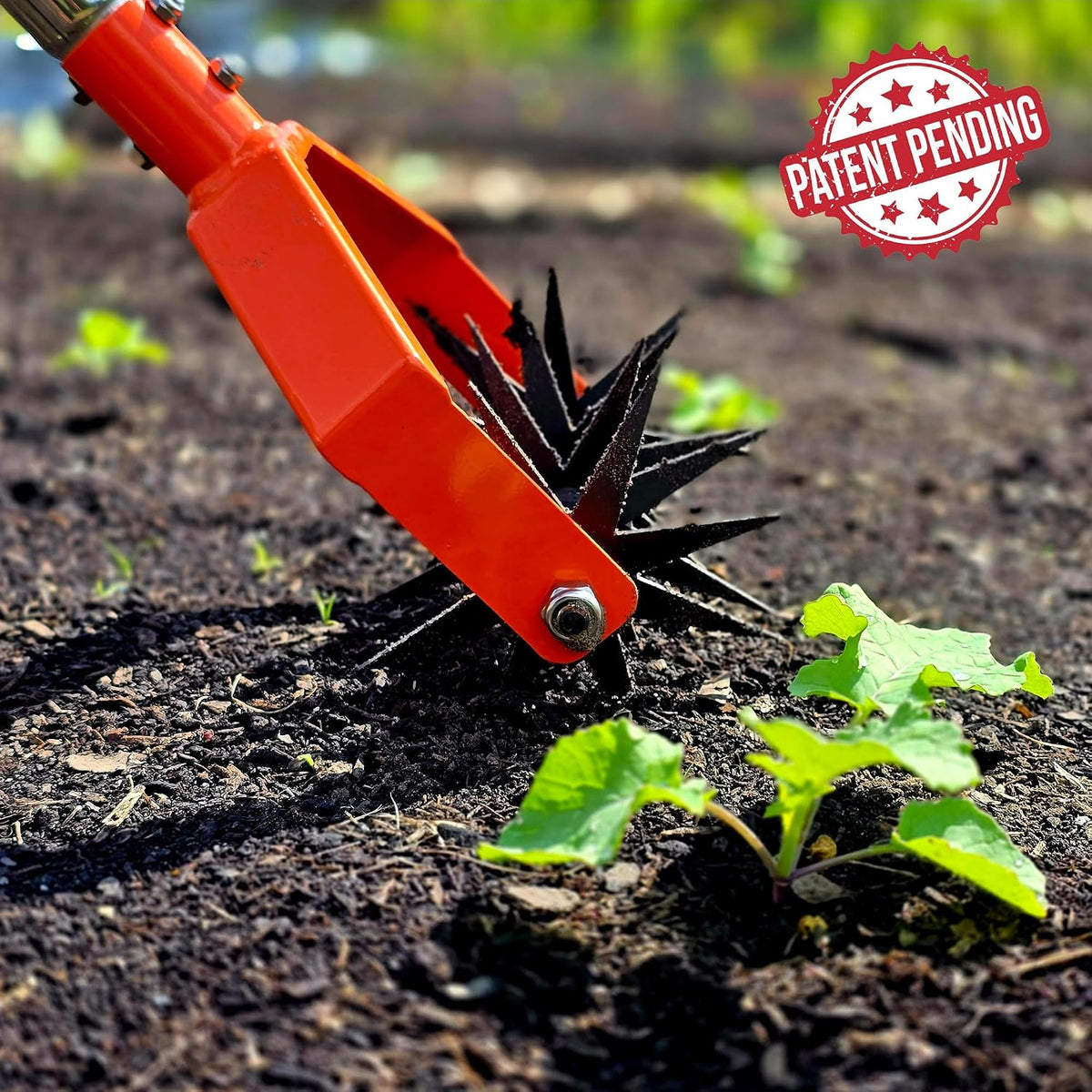66in Rotary Cultivator Garden Tool with Tempered Spring Steel Tines