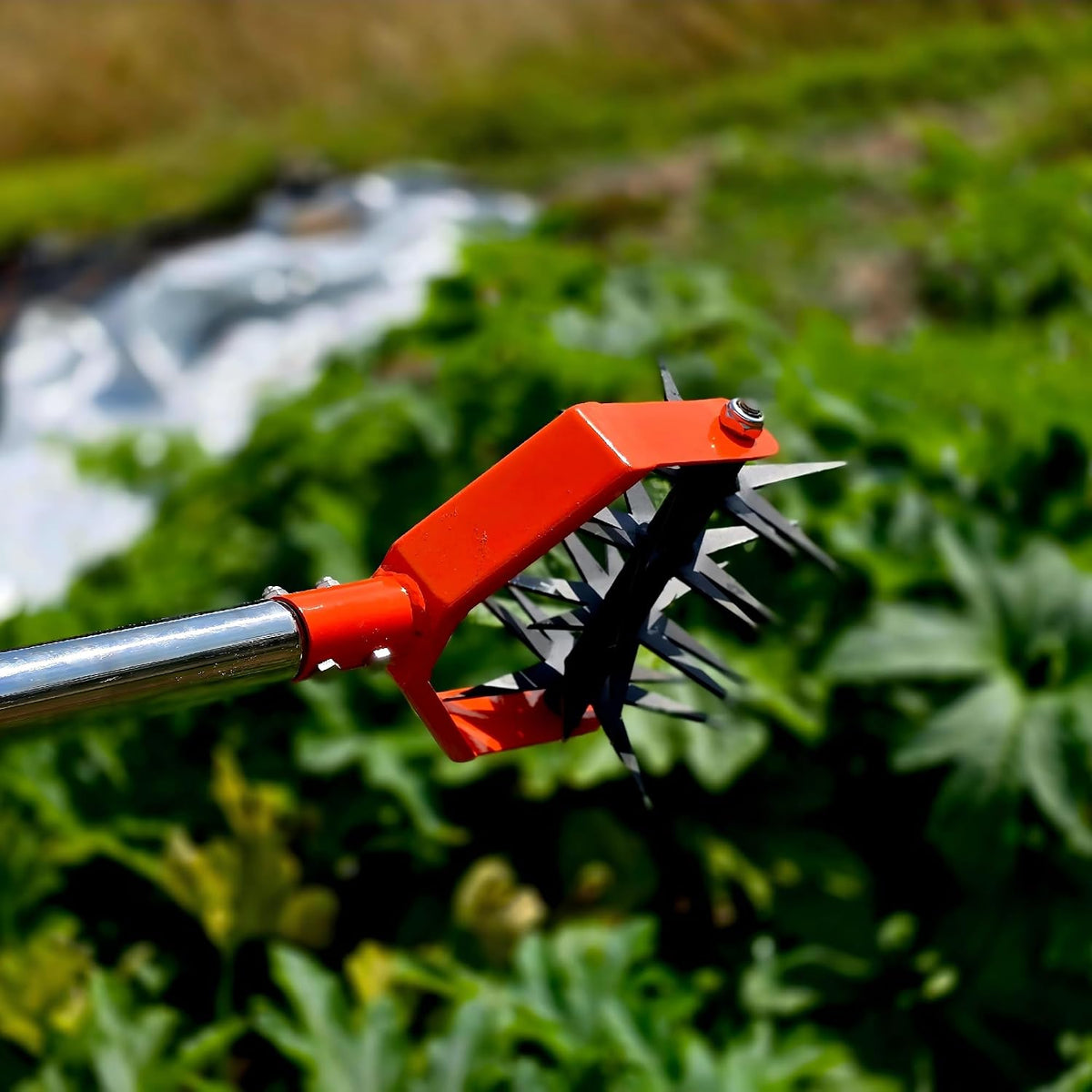 66in Rotary Cultivator Garden Tool with Tempered Spring Steel Tines
