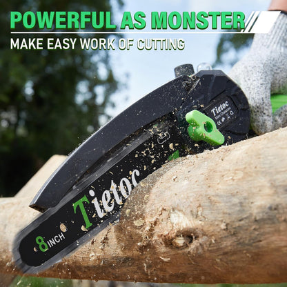 Chainsaw 6 Inch Mini Electric Chainsaw Cordless Battery Powered, Hand Held Saw for Wood/Trees Trimming, Tools for Household and Garden, Chain Saw Gift for Men Dad Husband Fathers Gardener 2026