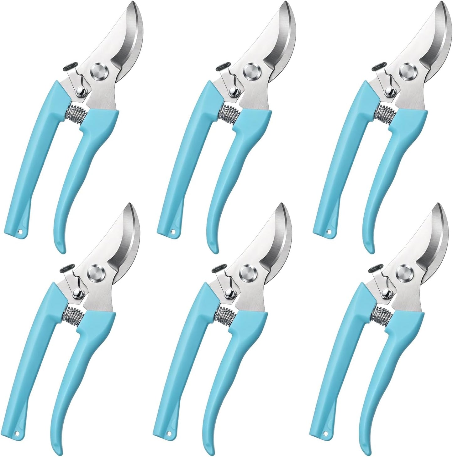 6 Pcs Garden Pruning Shears Flower Scissors Handheld Heavy Duty Garden Shears Stainless Steel Clippers for Cutting Flowers, Tree Trimming, Gardening Gifts(Beige)