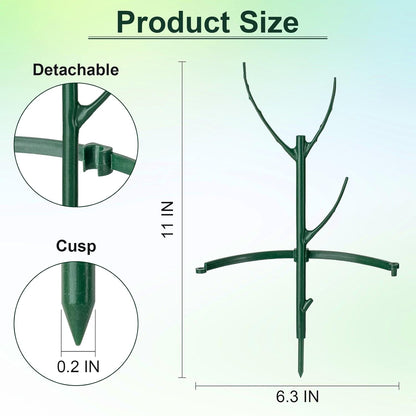 24 Pcs Plant Support Stakes, Half Round Plant Support for Indoor Plants, Stackable Garden Flower Support, Plant Stakes for Tomato, Monstera, Peony, Hydrangea Climbing Plants (6.2 "Wide X 11.6" High)