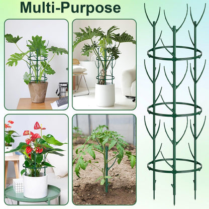 24 Pcs Plant Support Stakes, Half Round Plant Support for Indoor Plants, Stackable Garden Flower Support, Plant Stakes for Tomato, Monstera, Peony, Hydrangea Climbing Plants (6.2 "Wide X 11.6" High)