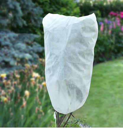 Cold Cover Pot for Plants Plant Covers Freeze Protection Floating Row Cover Frost Tree Covers Drawstring Bags Plant Covers Winter Plant Cover White