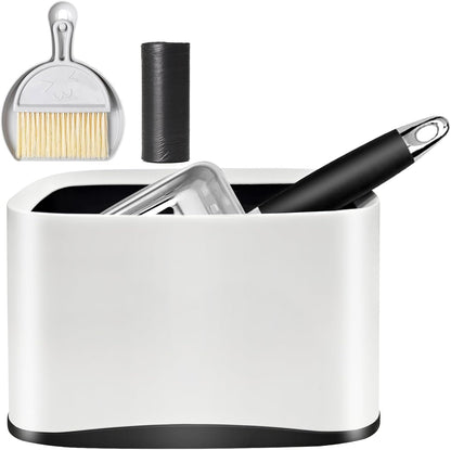 Cat Litter Scoop - Stainless Steel Metal Cat Litter Scoop-Kitty Metal Scooper-Sturdy Mesh Scooper - Mesh Shovel-Easy to Clean - Suitable for Cat Litter Box - Light Black