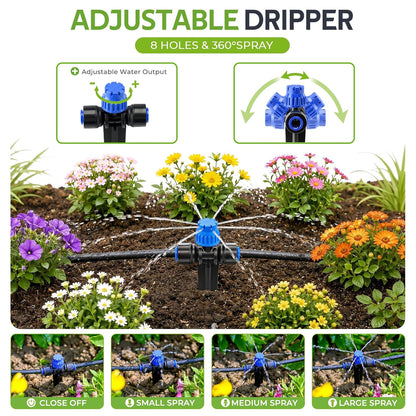 100FT Automatic Drip Irrigation Kit with Timer