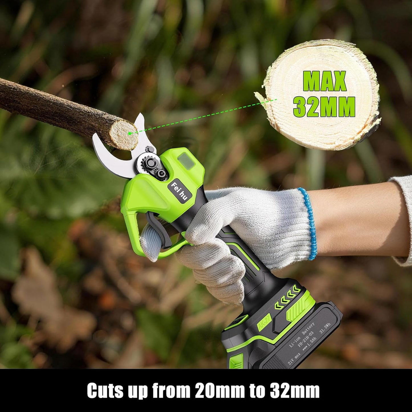 Electric Pole Saws & Pruning Shears for Tree Trimming, 2-in-1 6 Inch Mini Chainsaw Cordless with Extension Pole, 2pcs Batteries, Auto Oiling, 15ft Reach, Tree Trimmer Limb Branch Cutter Pruner