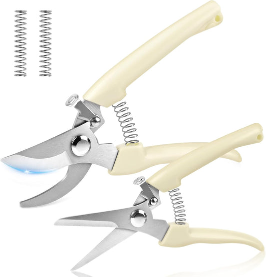 2Pack Pruning Shears, Professional Flower Clippers, Lightweight