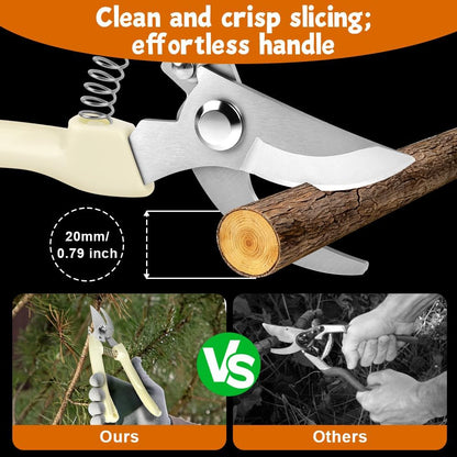 2Pack Pruning Shears, Professional Flower Clippers, Lightweight