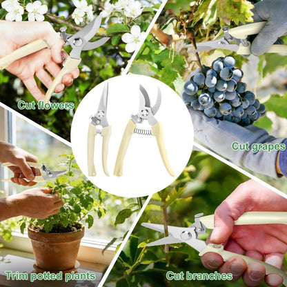 2Pack Pruning Shears, Professional Flower Clippers, Lightweight