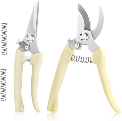 2Pack Pruning Shears, Professional Flower Clippers, Lightweight