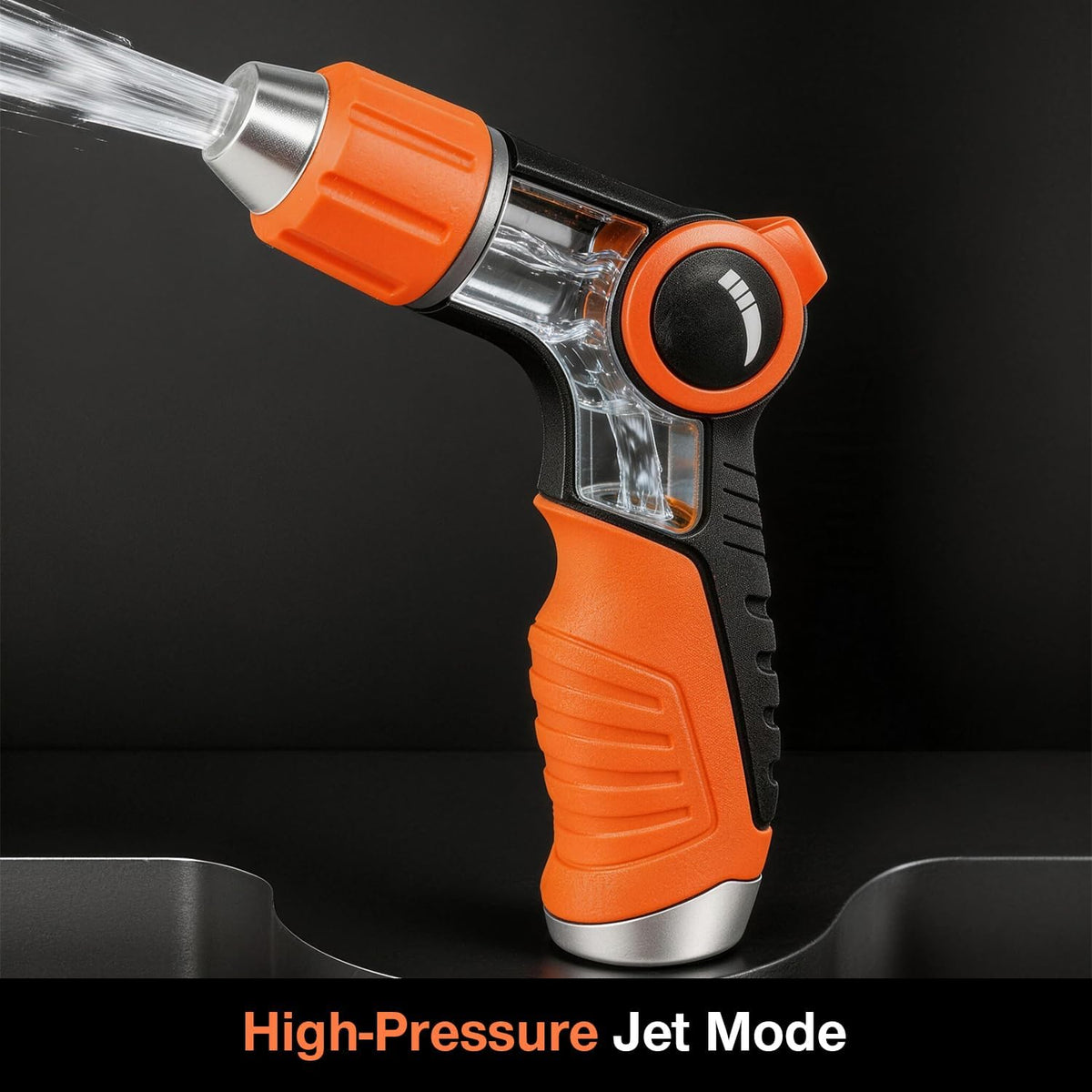 Garden Hose Nozzle, Hose Sprayer Nozzle with 10 Spray Patterns, Thumb Control On Off Valve, High Pressure Metal Water Hose Nozzle for Car Wash, Plants, Pets & Outdoor Cleaning, Blue