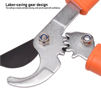 19" Gear Drive Gardening Loppers - Heavy Duty Lopper Pruner with Gear Drive for Extra Leverage - High Carbon Steel Teflon Coated Blade - Ergo Grip Rubber Handle