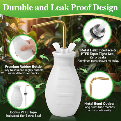 Squeeze Bottle for Hanging Plants, 19" Long Spout Plant Watering Bottle, Easy Squeeze Indoor/Outdoor Watering Can Alternative, Precise Sprinkling for Hanging Baskets, Houseplants(8 oz)