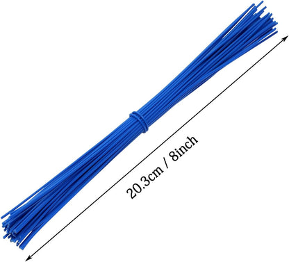 8 Inch Reusable Cable Ties Wire Twist Ties Garden Twine for Plastic Bags Electronics Cords Organizing Gardening Vines Climbing Plants Halloween Christmas Holiday Decors Crafts, 200PCS, Blue