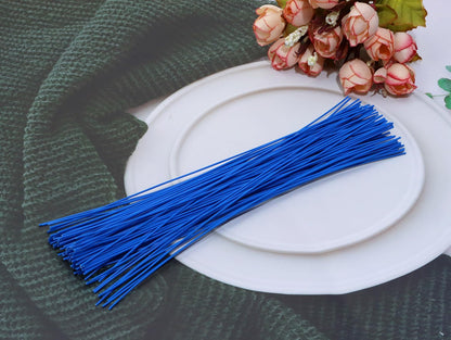 8 Inch Reusable Cable Ties Wire Twist Ties Garden Twine for Plastic Bags Electronics Cords Organizing Gardening Vines Climbing Plants Halloween Christmas Holiday Decors Crafts, 200PCS, Blue