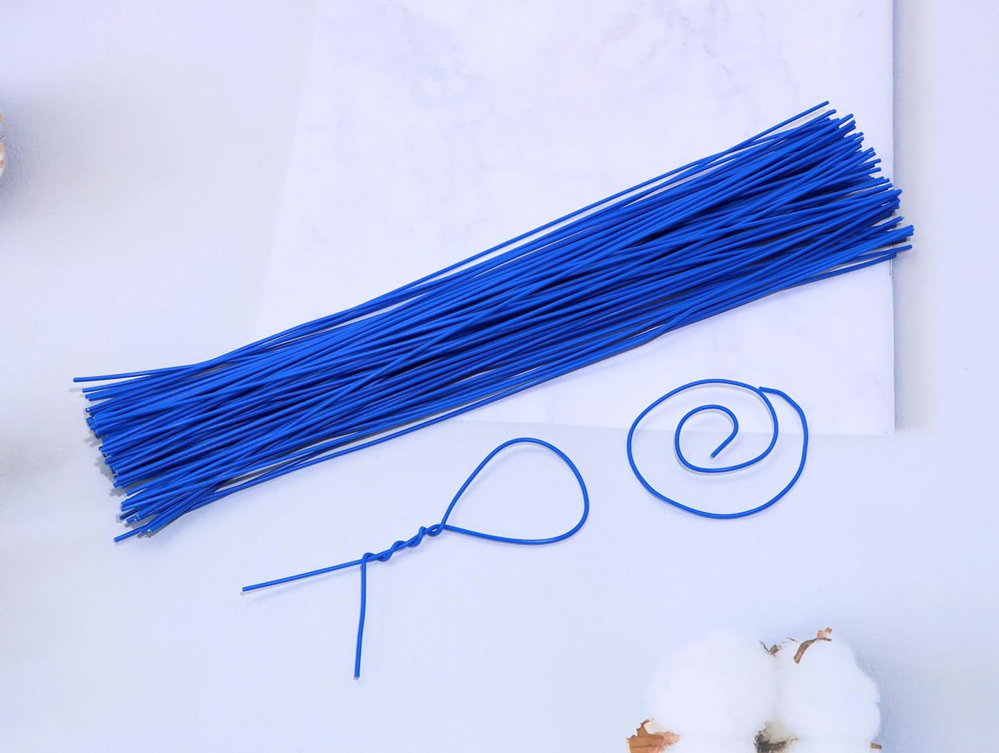 8 Inch Reusable Cable Ties Wire Twist Ties Garden Twine for Plastic Bags Electronics Cords Organizing Gardening Vines Climbing Plants Halloween Christmas Holiday Decors Crafts, 200PCS, Blue