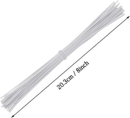 8 Inch Reusable Cable Ties Wire Twist Ties Garden Twine for Plastic Bags Electronics Cords Organizing Gardening Vines Climbing Plants Halloween Christmas Holiday Decors Crafts, 200PCS, Blue