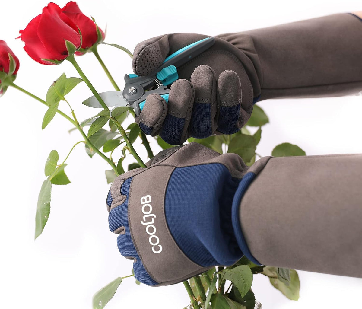 Thorn Proof Rose Pruning Garden Gloves for Men, Long Sleeve Large