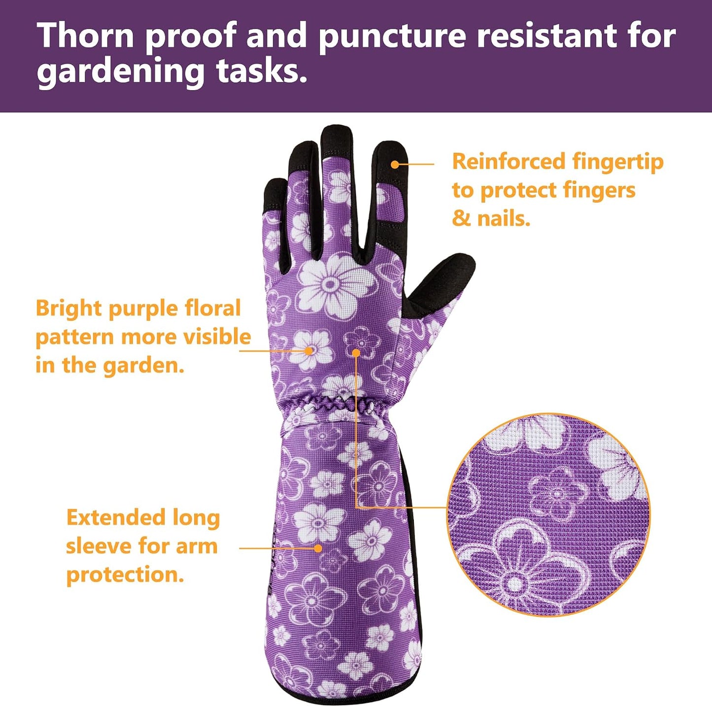 Thorn Proof Rose Pruning Garden Gloves for Men, Long Sleeve Large